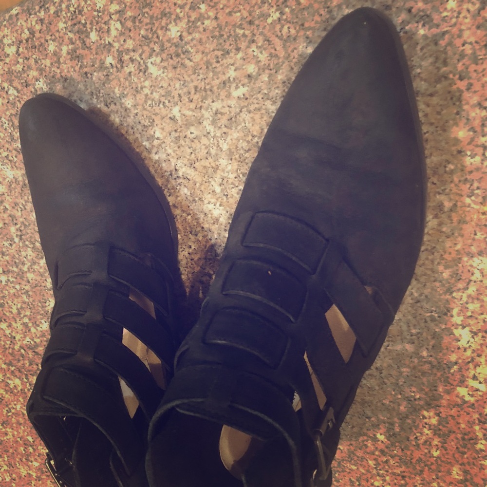 Clark’s black leather boots